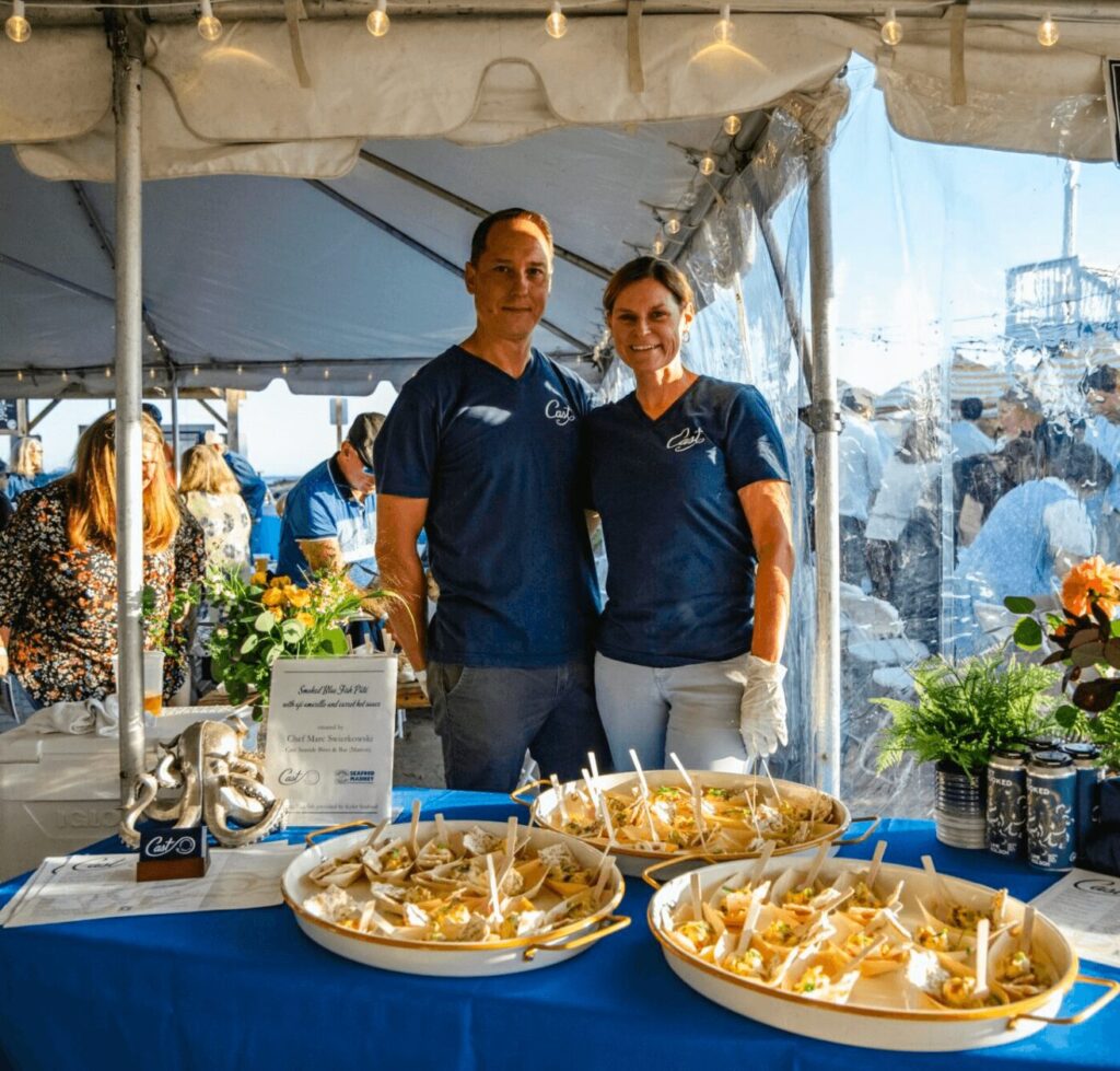 The Swierkowski's at last year's Seafood Soiree