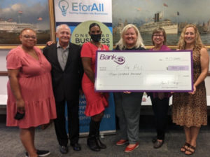 Bank5 presenting check to EforAll South Coast