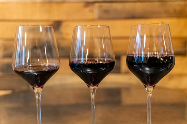 3 sizes of wine at Uva Wine Bar