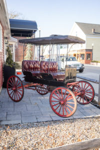 The carriage outside the Scarlet Rose Bistro