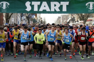 Start line of New Bedford Half Marathon