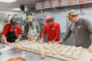 Making the dough balls