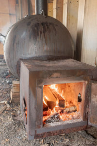 The barbecue pit at Bootleg BBQ