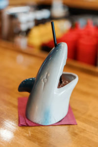 A shark shaped cup