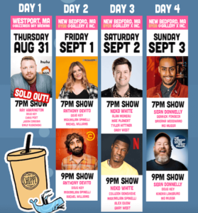 The lineup for the Whale City Comedy Festival