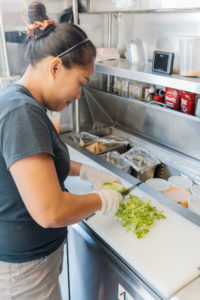 Merose in her food truck, Adobo Republic