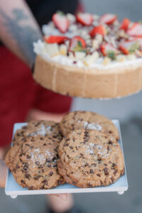 cheesecake and salty chocolate chip cookies