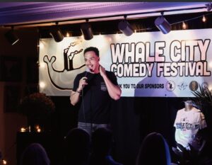 Comedian on stage at last year's Whale City Festival