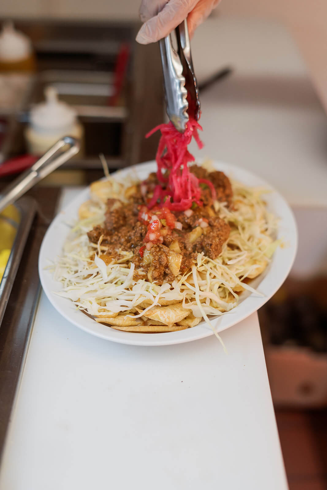 Tajadas con carne molida