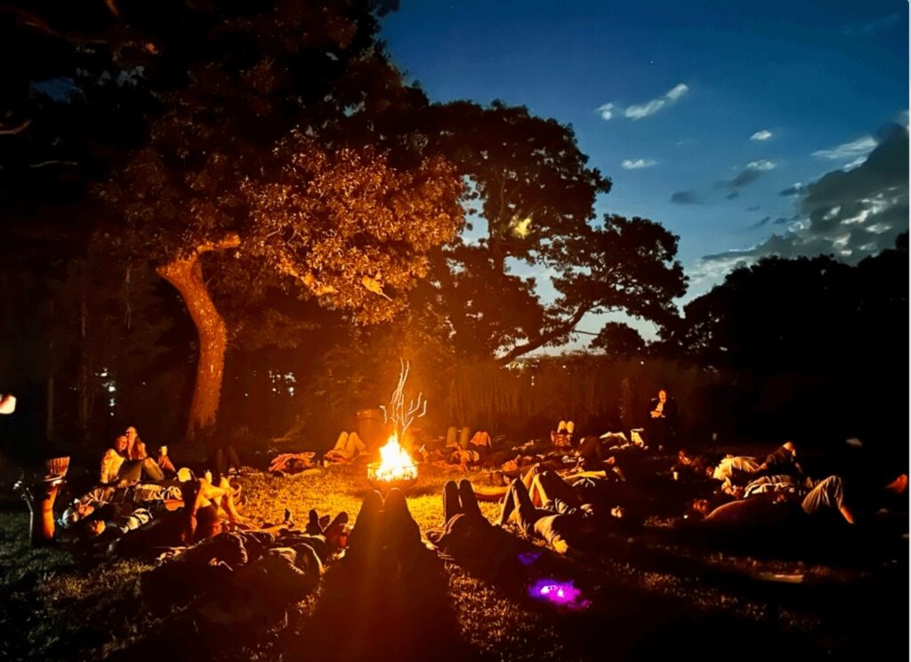 Fire pit on the top of Wickets Island