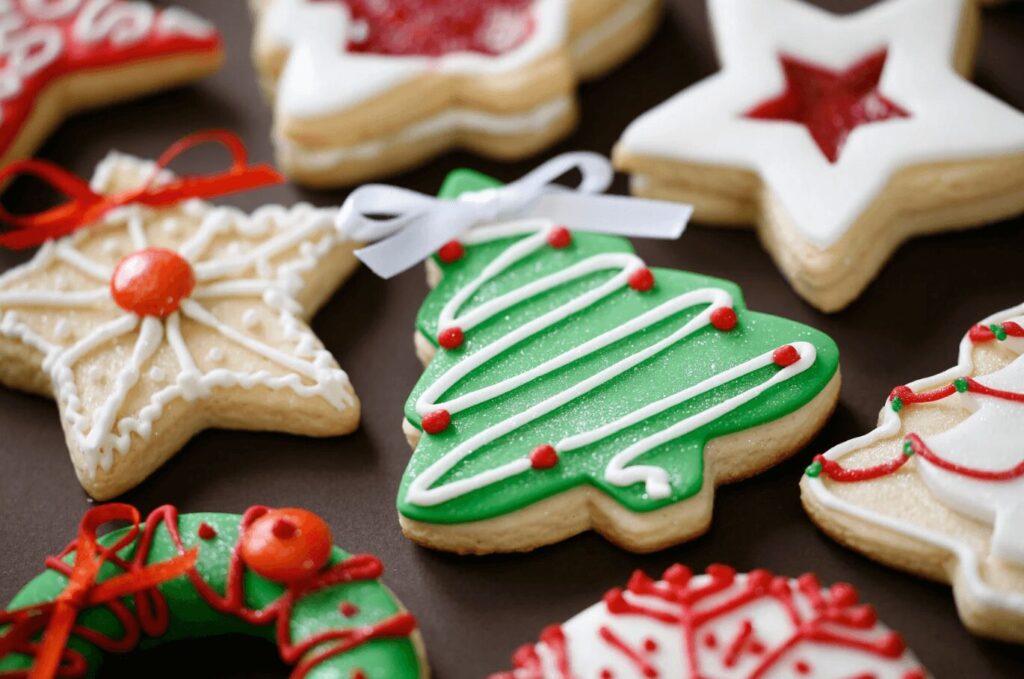 Holiday decorated cookies