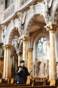 Nelson Rapoza inside St. Anthony of Padua's church