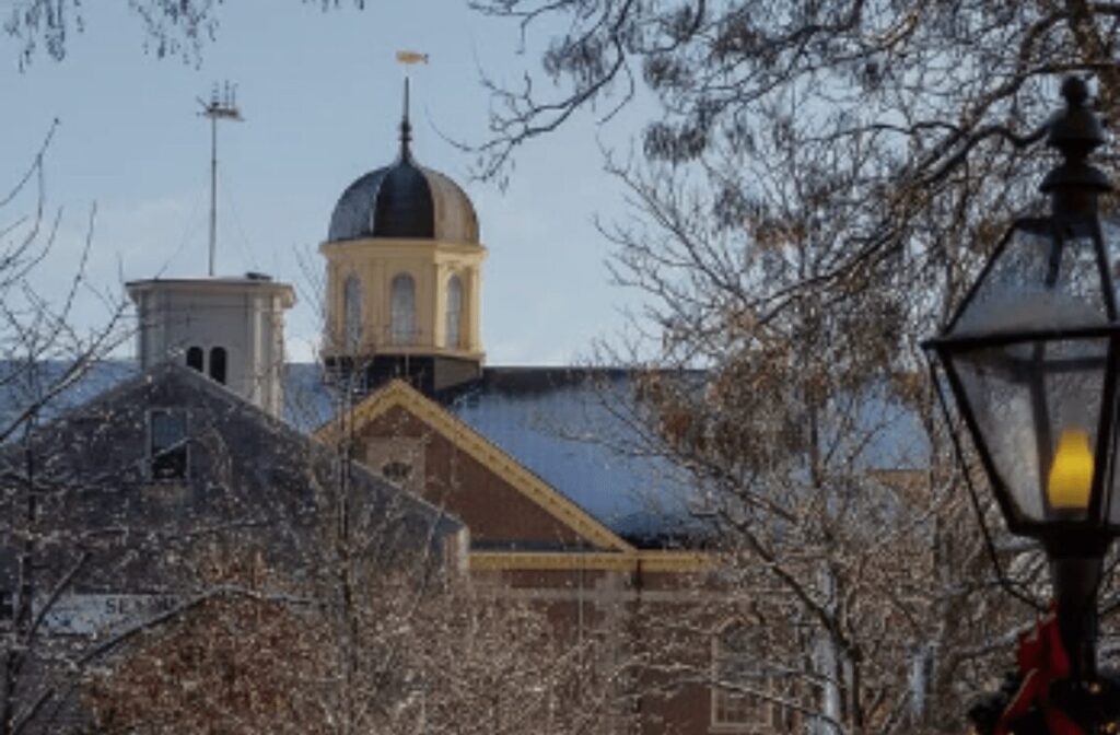 an outside view of the whaling museum cupola