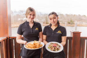 Server Olivia Vaccaro and chef Angye Ruiz