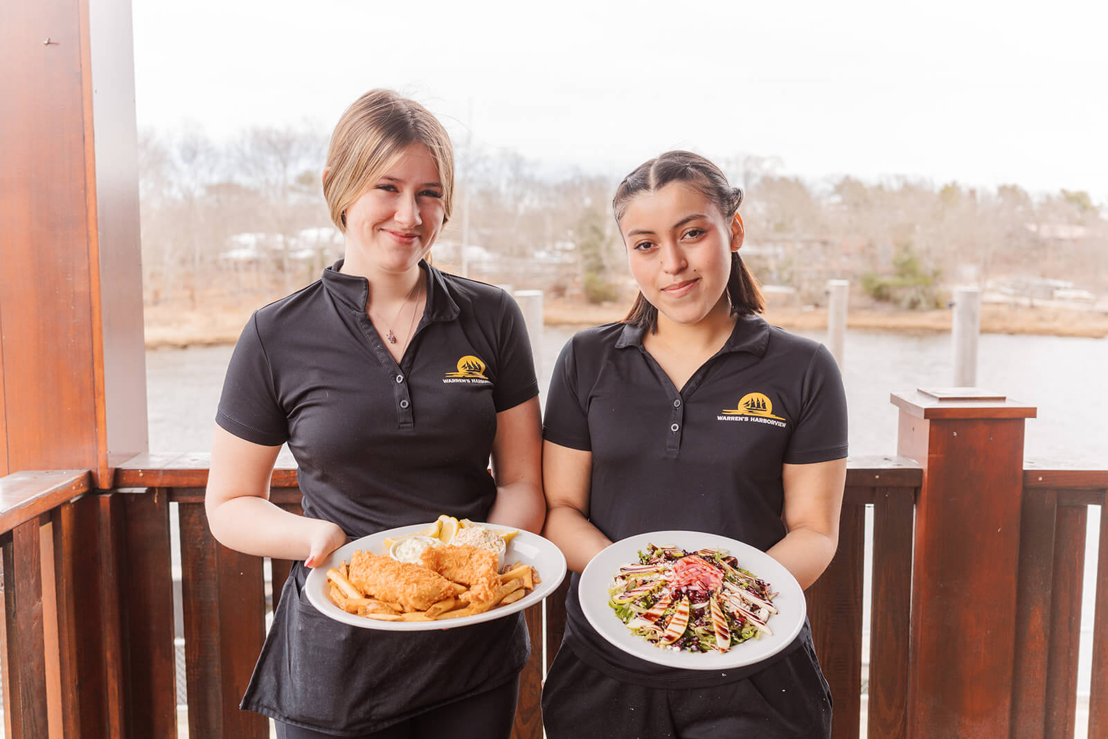 SCA-WarrensHarborview-20 Server Olivia Vaccaro and chef Angye Ruiz