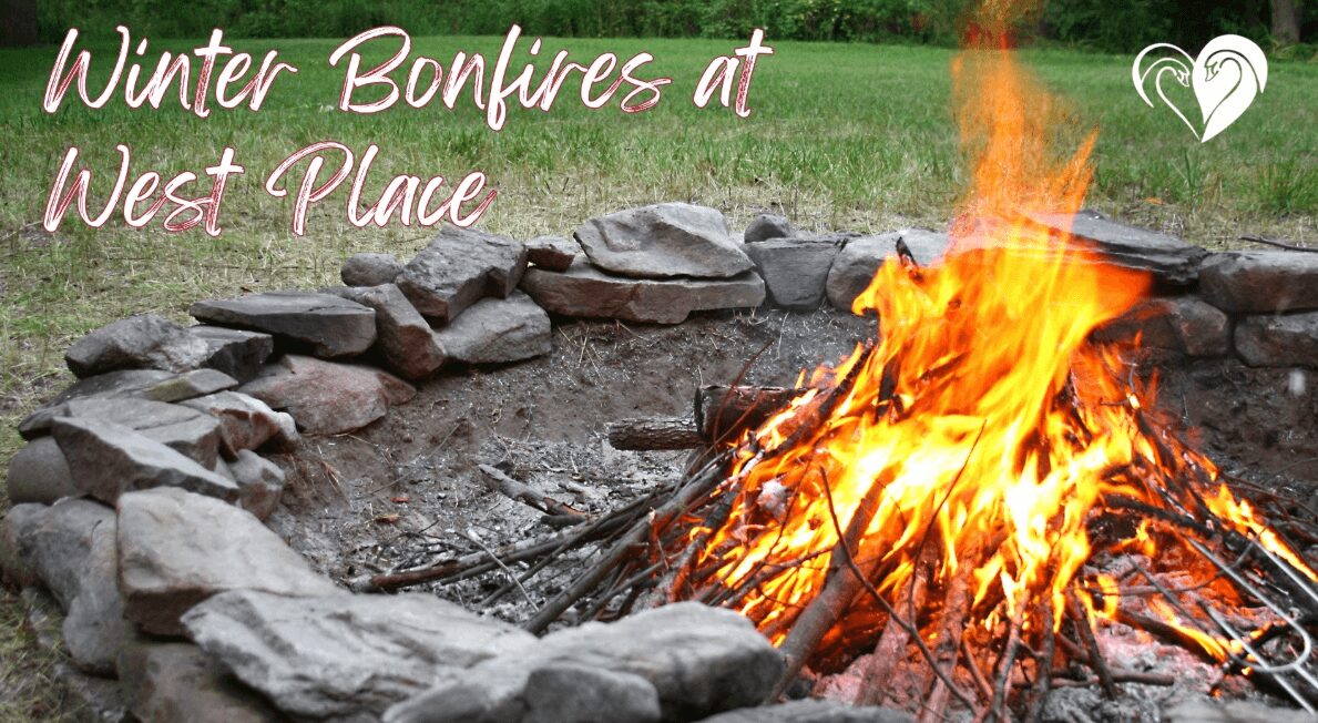 a bonfire with the title Bonfires at West Place