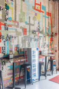 The mural that was revealed under the paint