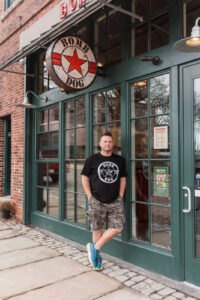 Adam Katz outside Bomb Dog