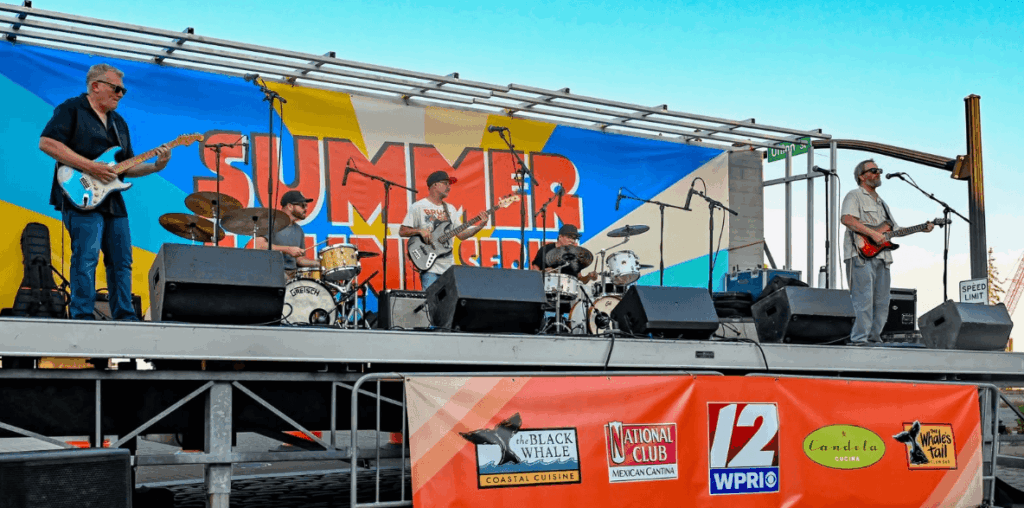 Band performing at Summer Sound series