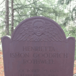 An antique headstone