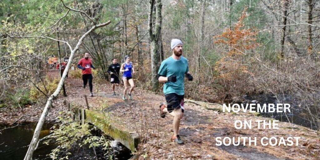 Trail runners with the title, November on the South Coast