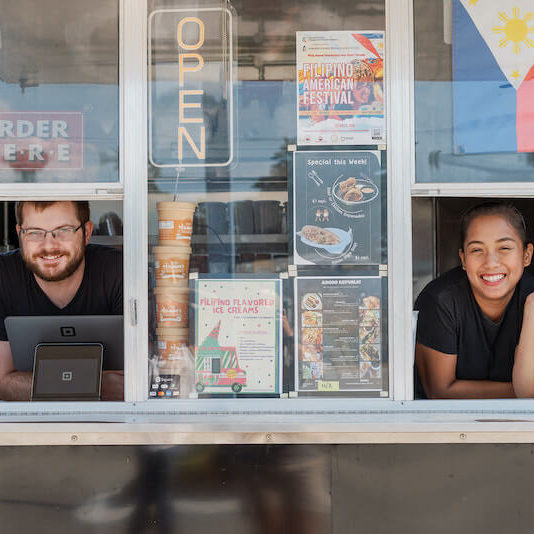 Conor and Merirose at Adobo Republic in Wareham