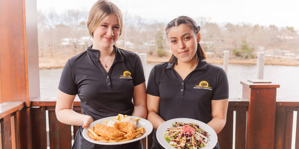 Server Olivia Vaccaro and chef Angye Ruiz
